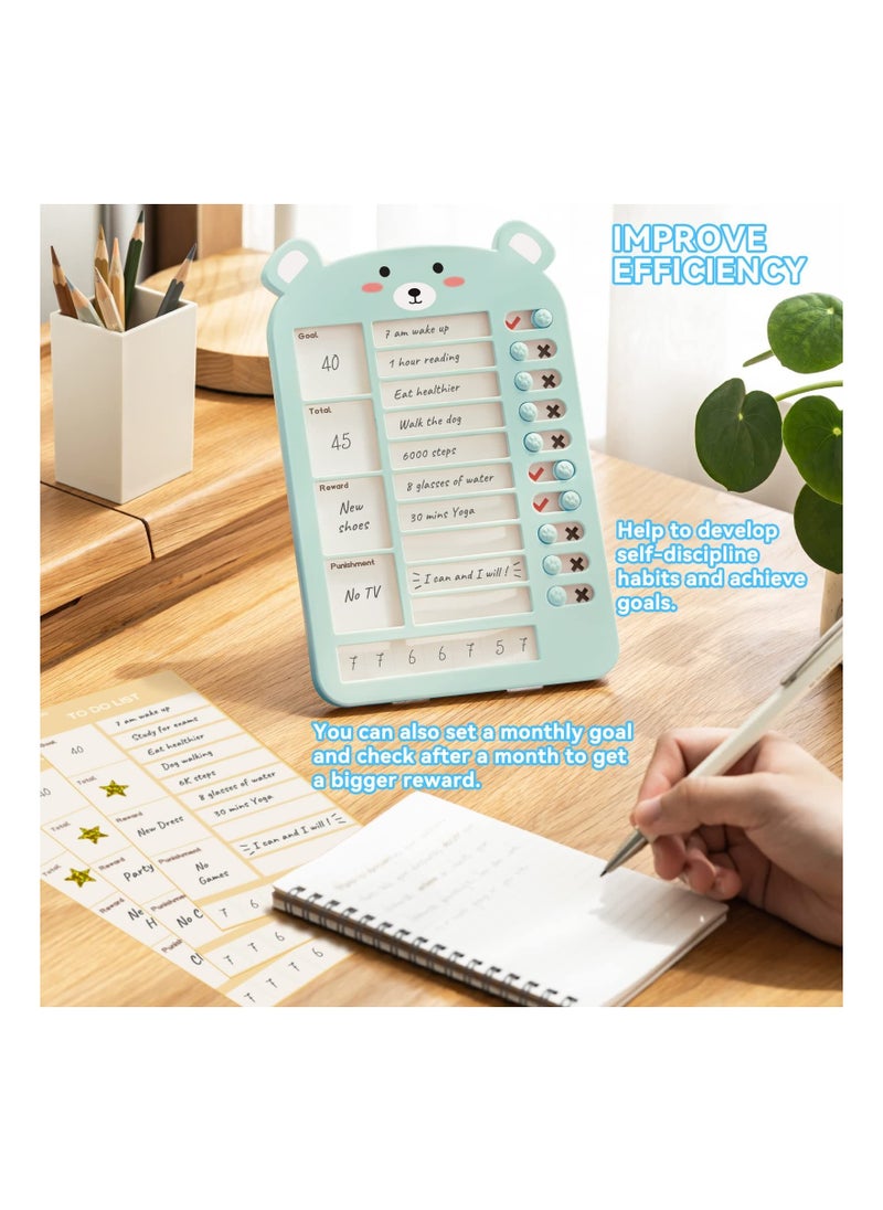 SYOSI - Upgraded My Chores Checklist Task Board for Kids - Habit Tracker or Daily and Weekly Planner, Reward Chart and Behavior Chart for Kids at Home (White), Chore Chart for Kids Multiple Kids, Efficiency - Image 1