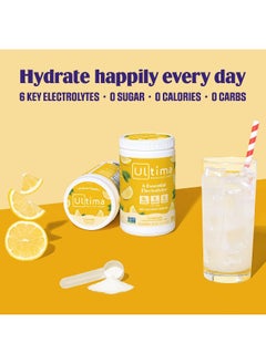 Ultima Replenisher Hydration Electrolyte Powder- 90 Servings- Keto & Sugar Free- Feel Replenished, Revitalized- Naturally Sweetened- Non- Gmo & Vegan Electrolyte Drink Mix- Lemonade  - Image 2