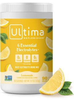 Ultima Replenisher Hydration Electrolyte Powder- 90 Servings- Keto & Sugar Free- Feel Replenished, Revitalized- Naturally Sweetened- Non- Gmo & Vegan Electrolyte Drink Mix- Lemonade  - Image 1