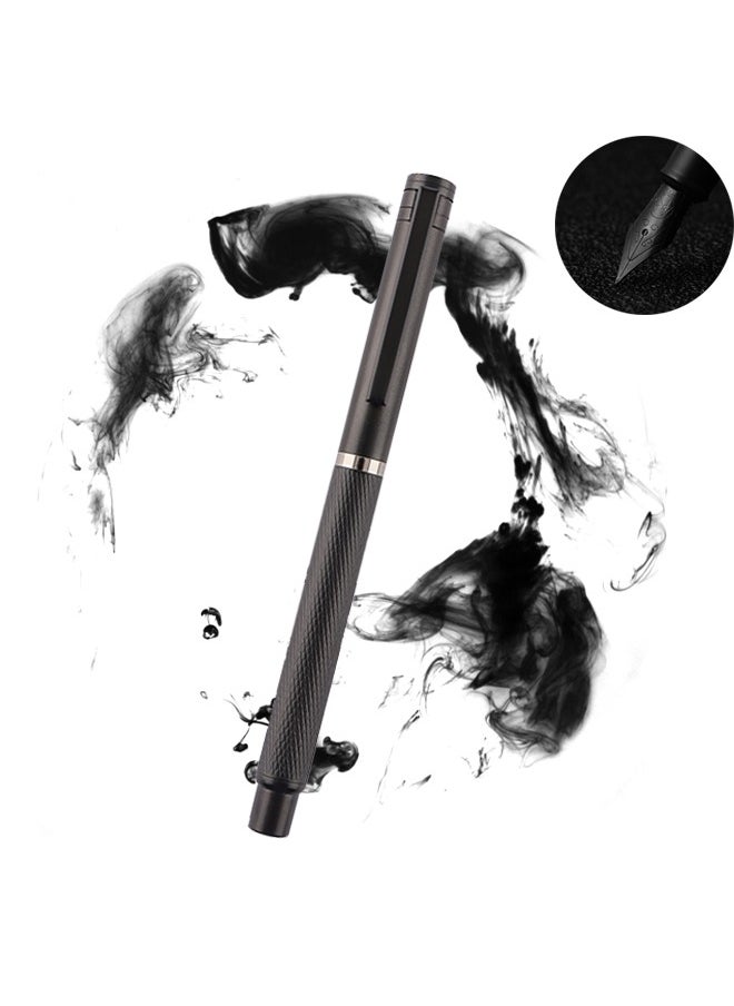 Generic Fountain Pen Black Forest Metal Fountain Pen Beautiful Tree Texture Extra Fine Nib Writing Office Pen Classic Design with Converter and Pen Box Set Pen Gift for your Family or anyone else  - Image 1