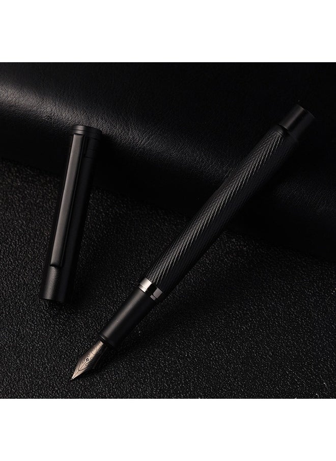 Generic Fountain Pen Black Forest Metal Fountain Pen Beautiful Tree Texture Extra Fine Nib Writing Office Pen Classic Design with Converter and Pen Box Set Pen Gift for your Family or anyone else  - Image 2