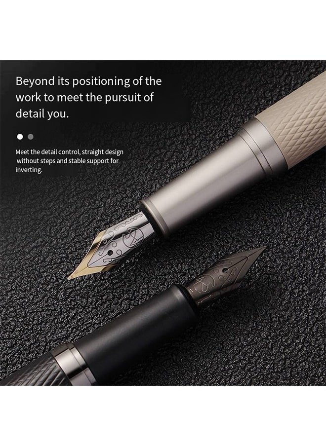 Generic Fountain Pen Black Forest Metal Fountain Pen Beautiful Tree Texture Extra Fine Nib Writing Office Pen Classic Design with Converter and Pen Box Set Pen Gift for your Family or anyone else  - Image 4