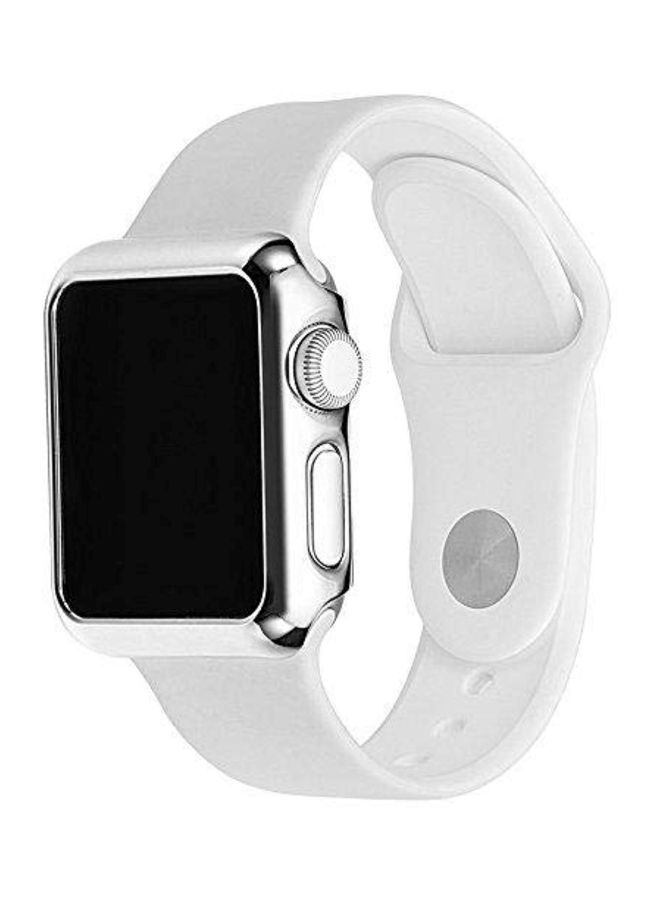 NIBEMINENT Electroplated Case Cover For Apple Watch Series 2 Silver - Image 3