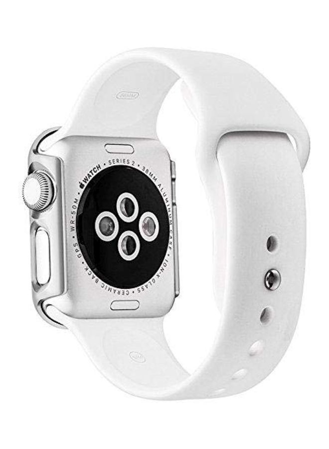 NIBEMINENT Electroplated Case Cover For Apple Watch Series 2 Silver - Image 4