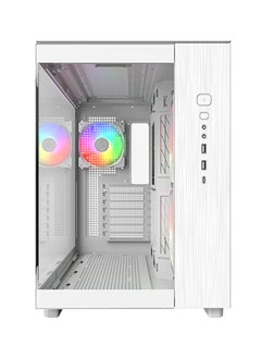 MONTECH King 65 PRO ATX Mid Tower Gaming PC Case - White, Dual Chamber Design, High Airflow Mesh Panels, Supports RTX 40 Series, 3 Pre-Installed ARGB PWM Fans, Tool-Free Access, USB Type-C, 7 PCIe Slots, Up to 420mm GPU and 175mm CPU Cooler Support, Radiator Support up to 360mm, Maximum Storage of 2 HDDs + 5 SSDs, Bottom Dust Filter, and Excellent Cooling Options. Ideal for Gamers and PC Builders Seeking Efficient Airflow and Spacious Compatibility  - Image 2