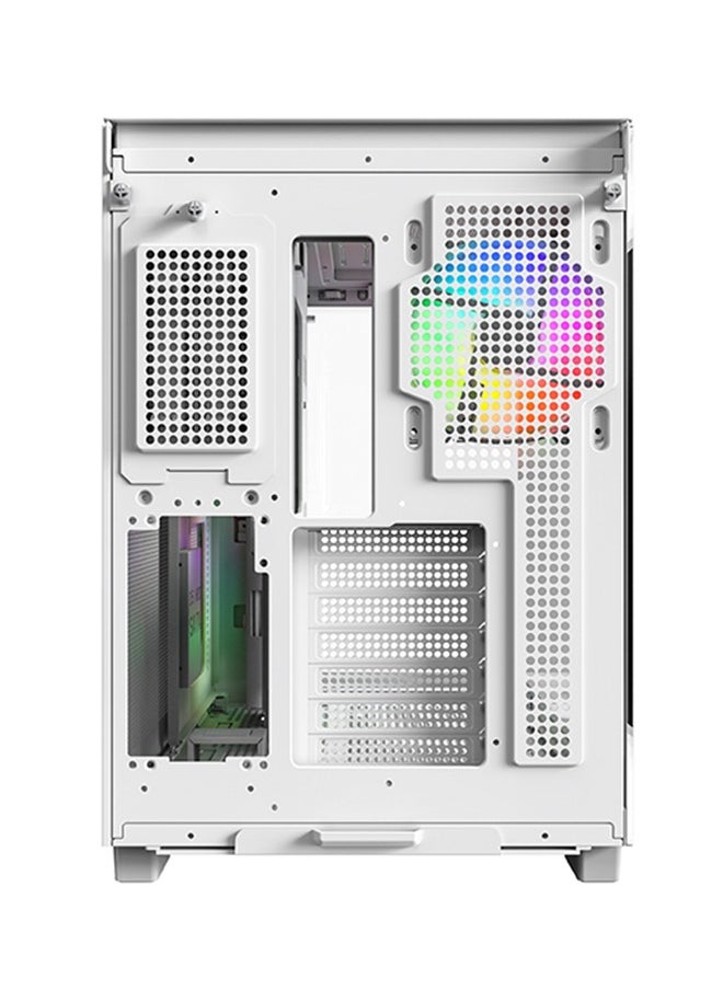 MONTECH King 65 PRO ATX Mid Tower Gaming PC Case - White, Dual Chamber Design, High Airflow Mesh Panels, Supports RTX 40 Series, 3 Pre-Installed ARGB PWM Fans, Tool-Free Access, USB Type-C, 7 PCIe Slots, Up to 420mm GPU and 175mm CPU Cooler Support, Radiator Support up to 360mm, Maximum Storage of 2 HDDs + 5 SSDs, Bottom Dust Filter, and Excellent Cooling Options. Ideal for Gamers and PC Builders Seeking Efficient Airflow and Spacious Compatibility  - Image 4
