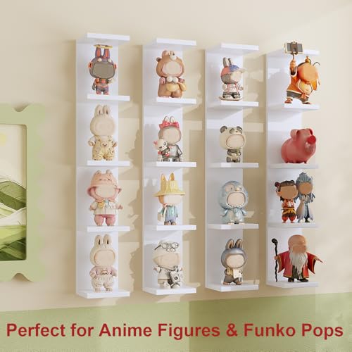LitaEther 5 Tier White Lack Wall Shelf - Multi-Functional Display Organizer for Anime Figures, Funko Pop, Plants, Makeup & Books (7.1" x 5.5" x 30.7") – Space-Saving Floating Shelf for Home & Office - Image 4