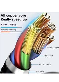 Brave Brave 30w 2 in 1 pack Type-C to Lightning Nylon Braided Data Cable 3.1A Fast Charging for iPhone 14 Pro Max, iPhone 13 12 11 Pro Max Mini XS Plus 1m & 2m (Black)  - Image 4