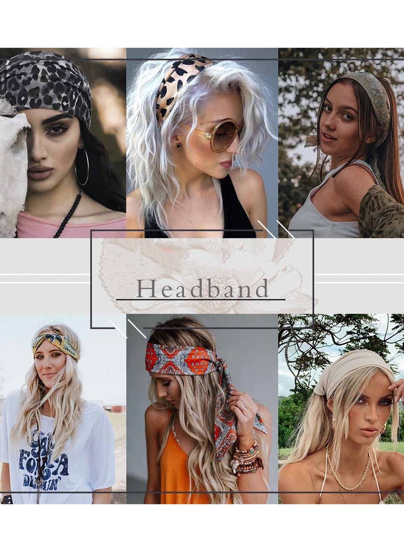 ORiTi 10 Pack Headbands for Women Non Slip Elastic Hair Bands Yoga Workout Running Sport Sweat Hair Wrap for Girls  - Image 4