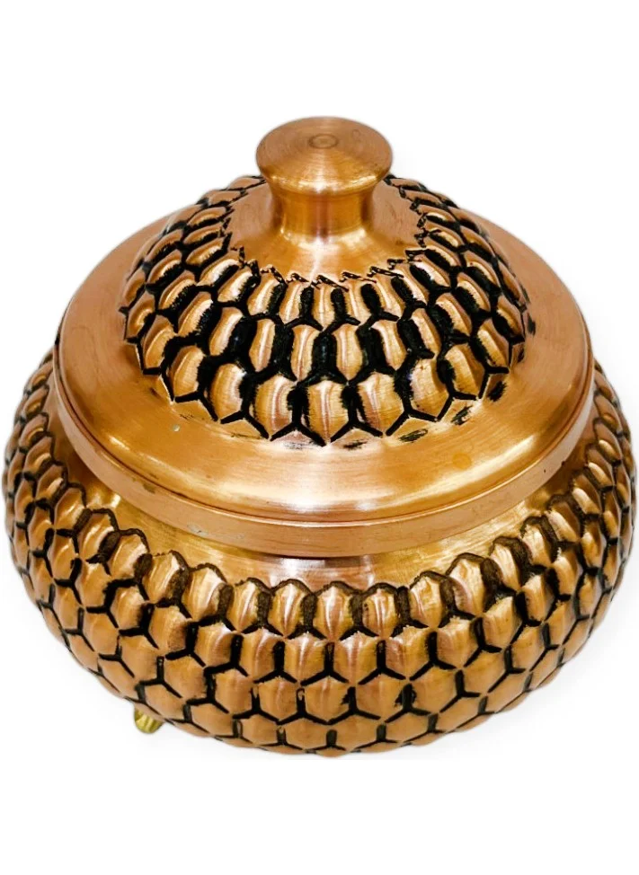 Efemir Honeycomb Pattern Scotch Copper Sugar Bowl