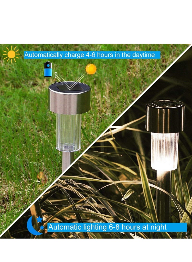 Stainless Steel Solar Pathway Automatic Lights Outdoor Waterproof LED Solar Powered Landscape Decorative Light for Lawn/Garden/Patio/Yard/Walkway/Landscape(12-Pack) - Image 5
