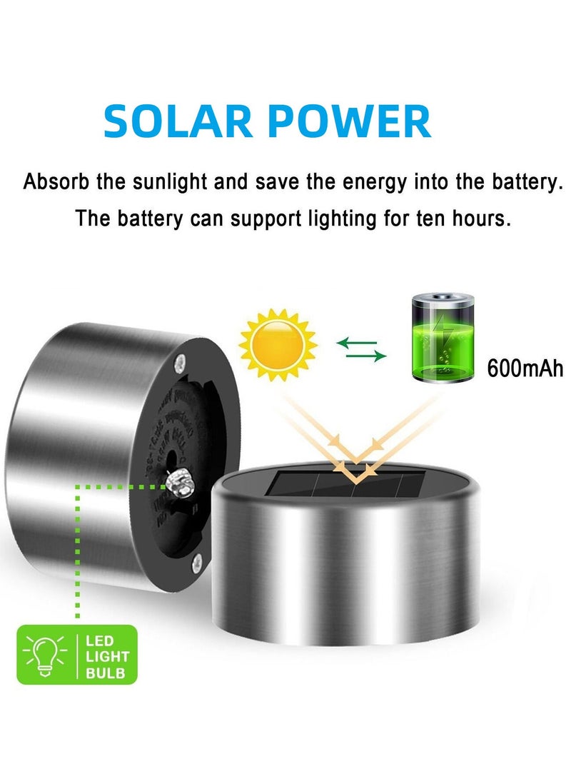 Stainless Steel Solar Pathway Automatic Lights Outdoor Waterproof LED Solar Powered Landscape Decorative Light for Lawn/Garden/Patio/Yard/Walkway/Landscape(12-Pack) - Image 2