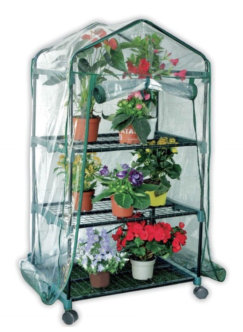 Generic 3-Tier Indoor Grow Tent with Clear PVC Cover – 125x96x49 cm for Plants, Seedlings & Herbs – Portable Greenhouse for Indoor Gardening  - Image 2