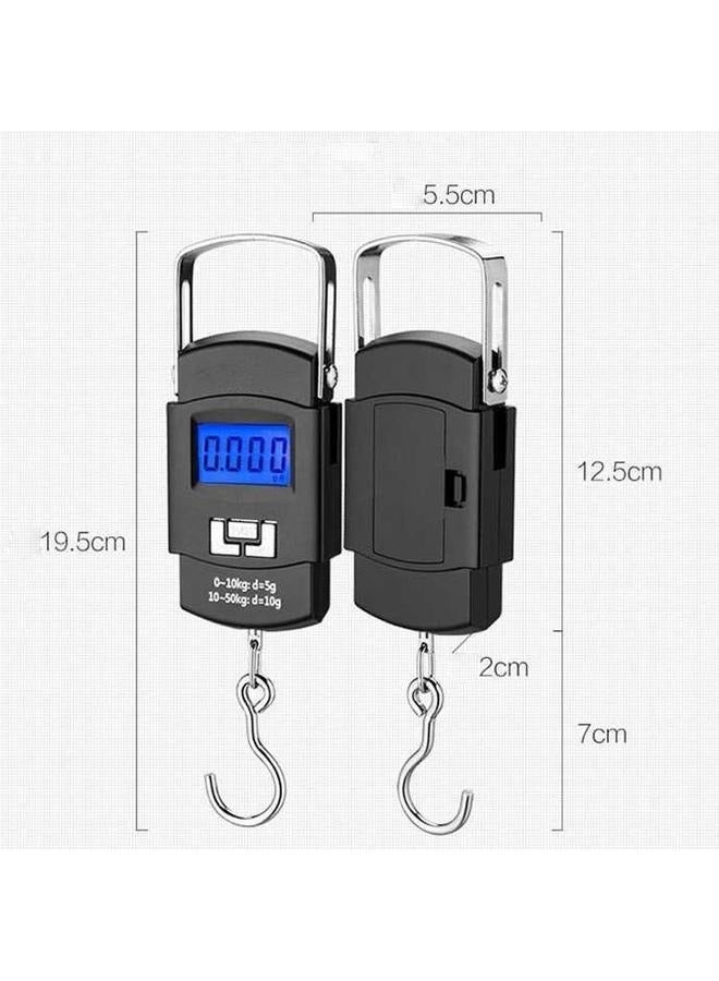 LCD Digital Hanging Luggage Weighing Scale Black-Luggage Scale Many Ways of use, Accurate Numbers,The Perfect Multifunctional Scale - Image 2