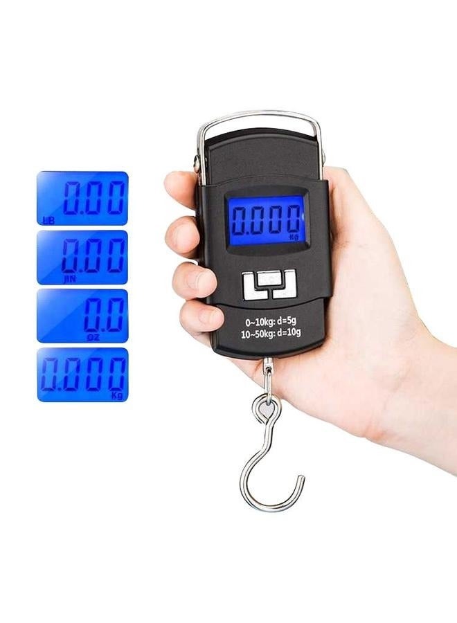LCD Digital Hanging Luggage Weighing Scale Black-Luggage Scale Many Ways of use, Accurate Numbers,The Perfect Multifunctional Scale - Image 3