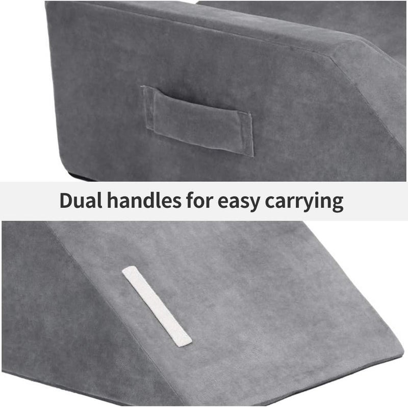 LightEase Memory Foam Leg Support and Elevation Pillow w/Dual Handles for Surgery, Injury, or Rest - Image 2