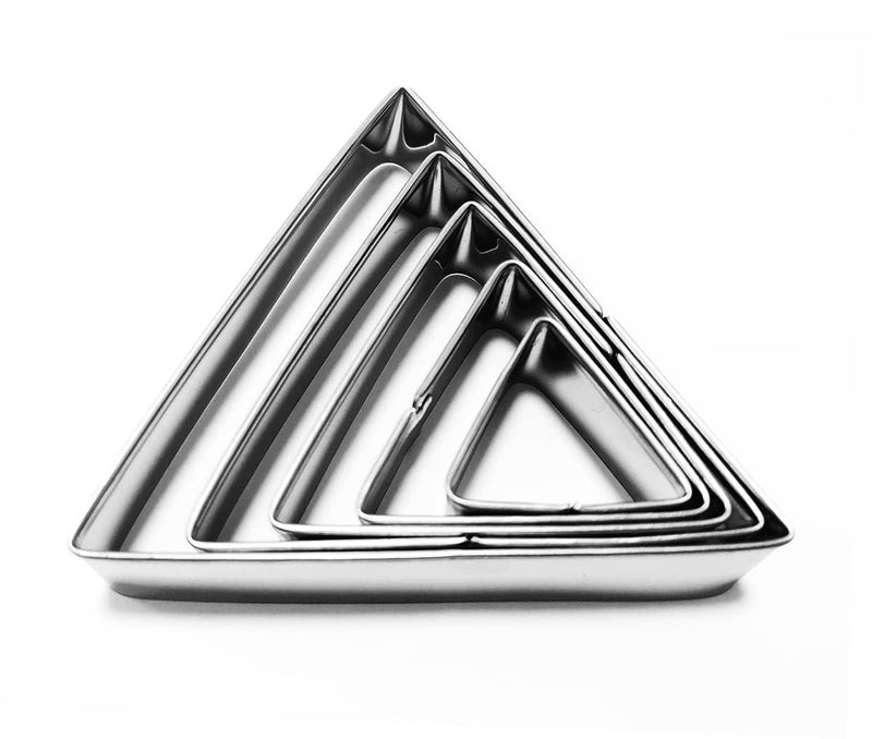 Lchen Triangle Cookie Cutters 5 Pieces Stainless Steel Biscuit Cutters Cake Decorating Bakeware Tool Baking Molds SetTriangle