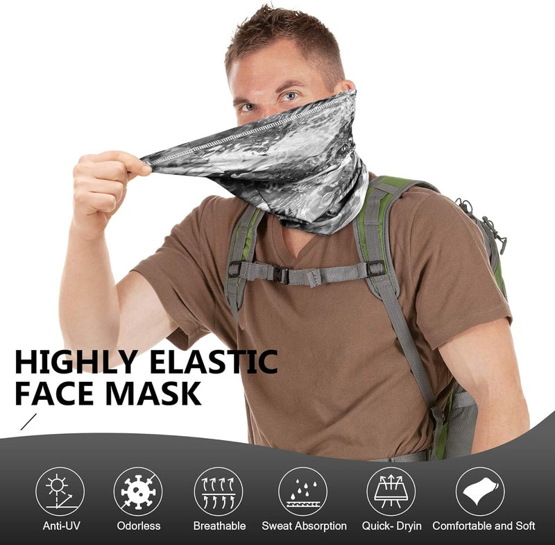 MCTi UV Neck Gaiter Mask, UPF 50 Bandana Balaclava Face Mask Breathable Cooling Sun Summer for Fishing Running 2 Packed … - Image 3