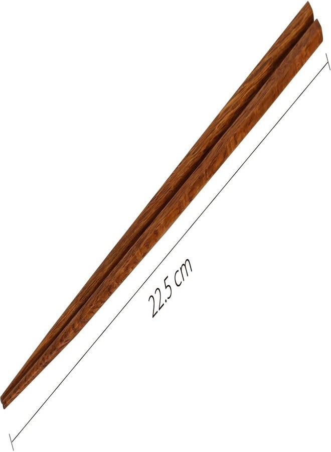 Craftware Reusable Non-Slip Chopsticks for Sushi, Noodles, Fried Rice (Brown) - Image 5