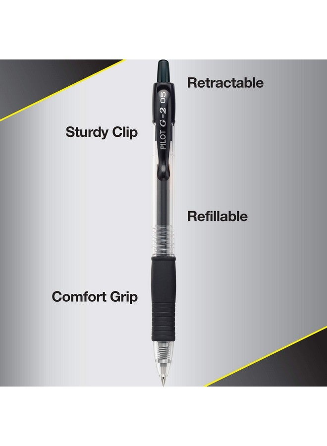 بايلوت أقلام جل رولر فاخرة من G2، برأس رفيع للغاية 0.5 مم، عبوة من 5 أقلام، ألوان متنوعة - Image 2