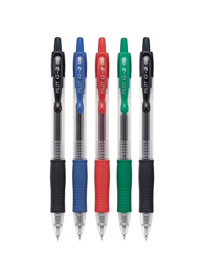 بايلوت أقلام جل رولر فاخرة من G2، برأس رفيع للغاية 0.5 مم، عبوة من 5 أقلام، ألوان متنوعة - Image 4