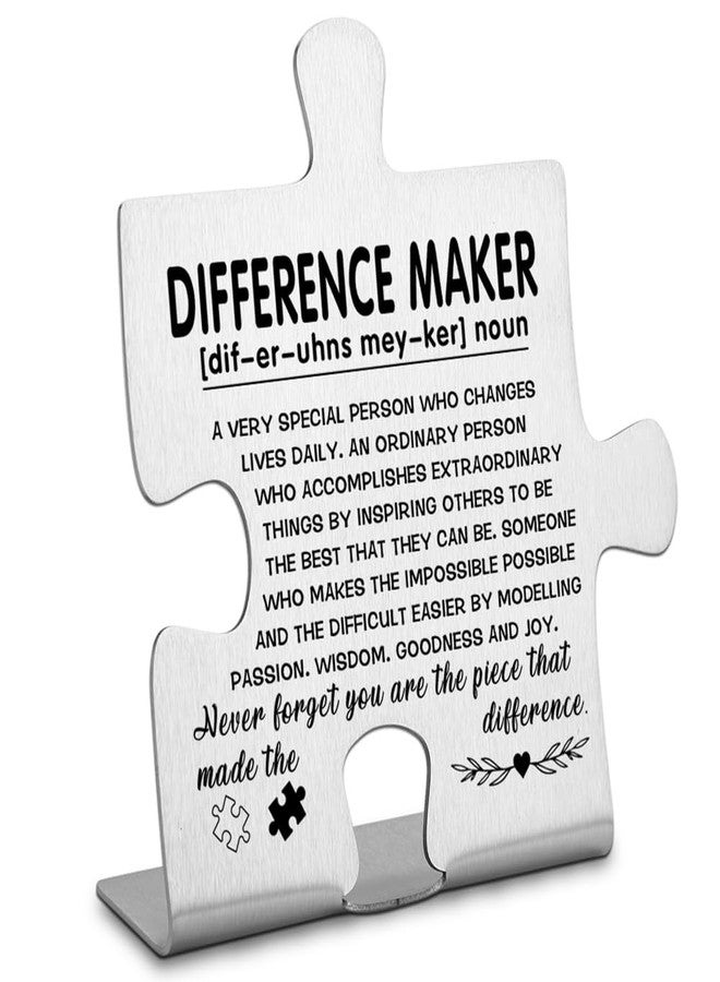 FOKCBOCM Thank you Appreciation Gifts for Coworkers Mentor Teacher Nurse, Going Away Gift Retirement Gift for Coworker Boss, Never forget you are the Piece that Made the Difference Desk Decor-DX133 - Image 1