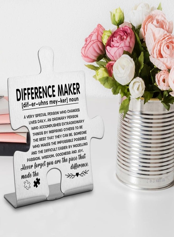 FOKCBOCM Thank you Appreciation Gifts for Coworkers Mentor Teacher Nurse, Going Away Gift Retirement Gift for Coworker Boss, Never forget you are the Piece that Made the Difference Desk Decor-DX133 - Image 3