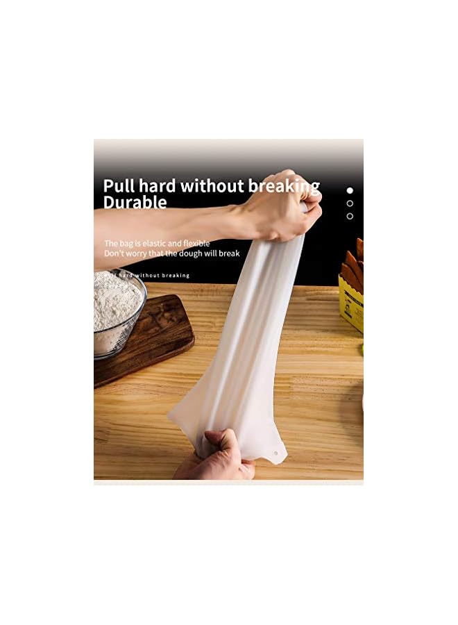 PROMASS Kneading Dough Bag Non-Toxic Versatile Dough Mixer Cooking Tool for Pastry, Bread, Pizza, Tortilla (White, L) - Image 2