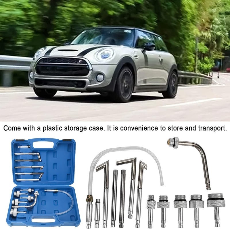 BTSHUB 13Pcs/Set Oil Fill Adapter, ATF Adapters for Transmission Fluid Oil Filling Filler Connector Tool Kit Fit for Ford/VW/Audi/Honda