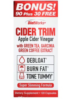 DietWorks dietworks cider trim apple cider vinegar 120 capsules 