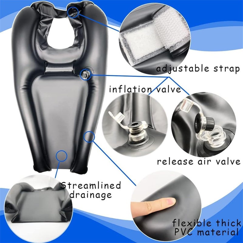 Luteti Inflatable Hair Washing Basin Inflatable Hair Wash Basin for Home Caregivers|Health & Beauty | Salon & Spa Equipment |1 Inflatable Shampoo Basin - Image 3