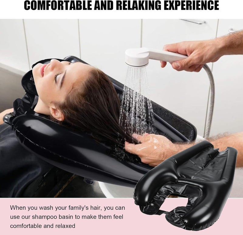 Luteti Inflatable Hair Washing Basin Inflatable Hair Wash Basin for Home Caregivers|Health & Beauty | Salon & Spa Equipment |1 Inflatable Shampoo Basin - Image 4