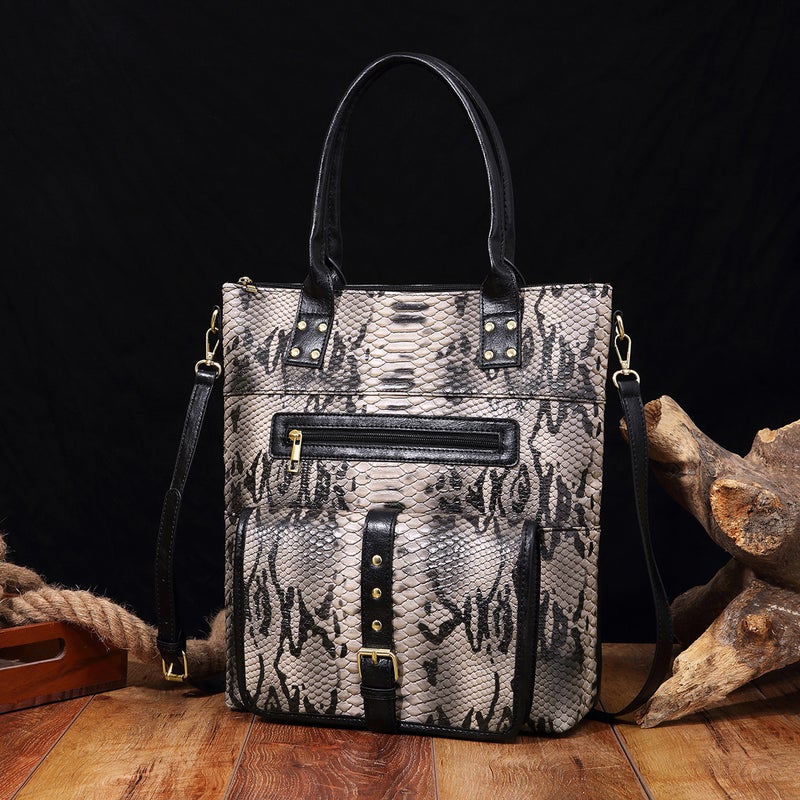 Retro New Tote Snake Shoulder Handbag Aztec For Independent Station Tk - Image 5