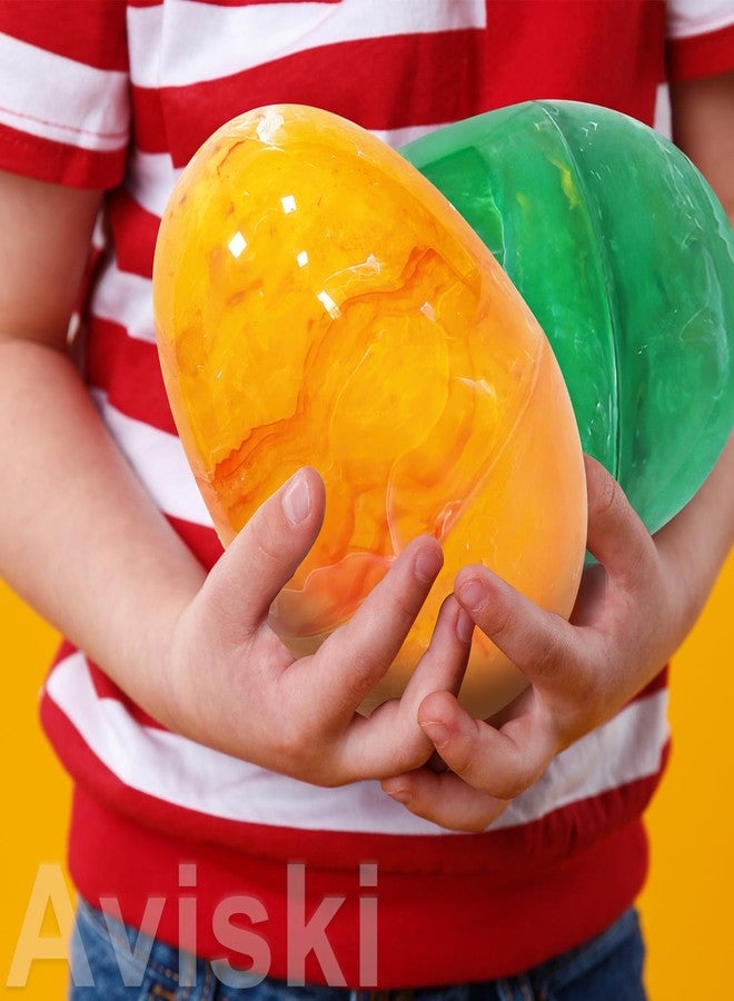 Aviski 12Pcs 6" Jumbo Marble-Like Giant Plastic Easter Eggs for Kids Egg Hunt Basket Bag Large Empty Stuffers Fillers, Toys Filling Treats & Easter Theme Party Supplies Favor - Image 5