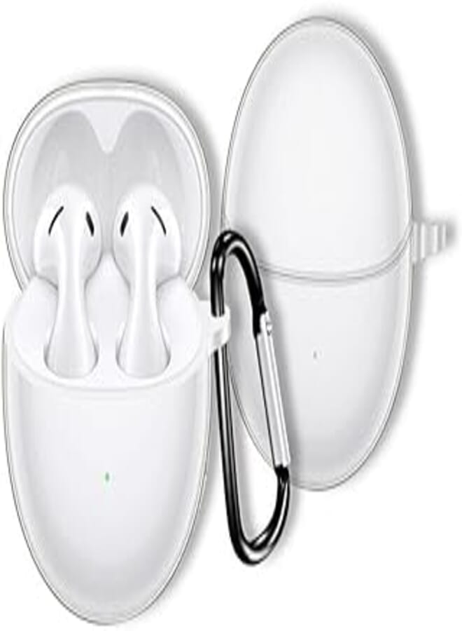 Beauenty Clear Soft Silicone Cover Crystal TPU Case For Huawei FreeBuds 5 （2023）With Hook