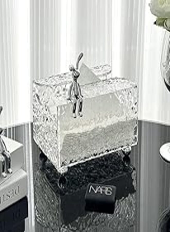 Light luxury tissue box, acrylic living room luxury coffee table, high-end dining table, creative cream style decorative tissue box