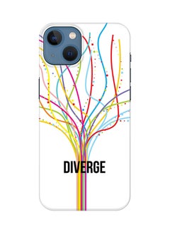 Case for Apple iPhone 14 Plus Case Slim Snap Classic Series Mobile Cover Hard PC Shield Matte Finish Print - Diverge (White)