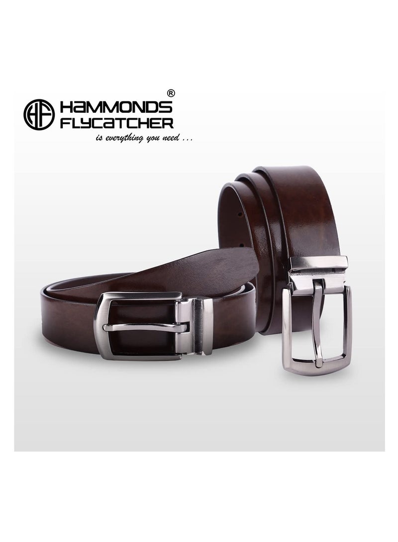 HAMMONDS FLYCATCHER Wallet and Belt Set with Ball Pen | 5 ATM Credit/Debit Card Slots | Fits Waist 28-46 | Ramadan, Eid, Birthday Gift | Redwood Brown - Image 2