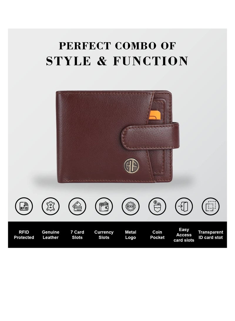 HAMMONDS FLYCATCHER Wallet and Belt Set with Ball Pen | 5 ATM Credit/Debit Card Slots | Fits Waist 28-46 | Ramadan, Eid, Birthday Gift | Redwood Brown - Image 5