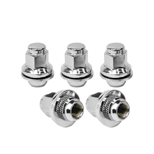 Mysttoo 5PCS M12x1.5 Chrome Wheel Lug Nuts Compatible with 1999-2023 Jaguar S-Type X-Type F-Type XE XF XFR XJ XJ8 XJR XK XK8 XKR XKR-S Front/Rear C2C35294 C2C35294010 611-980 - Image 1