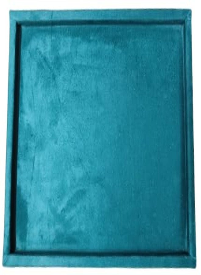 SENTONI Velvet Jewellery Finding Beading Tray 12x9 inch PACK OF 1 PCS jewellery finding, Display organiser Jewelry cosmetic organizer Tray (Rama green) 12X9 - Image 1