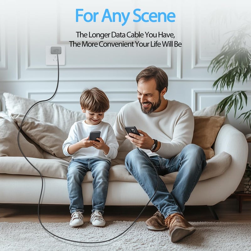كابل PS5 USB-C لوحدات تحكم Xbox Series X Core، وحدات تحكم PlayStation 5 PS5 DualSense، سلك شاحن سريع لوحدات تحكم Xbox Series S Core، كابل شحن PS5، سلك شحن من نوع C بطول 5 أقدام - Image 5
