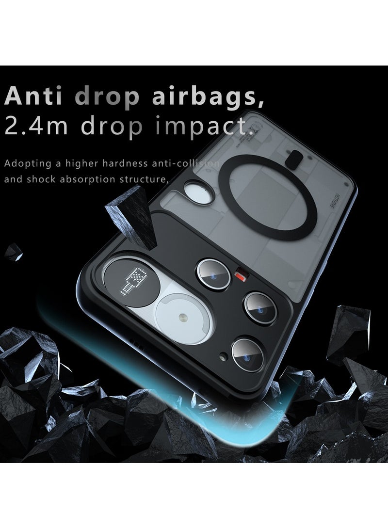 For Nothing Phone 3 Case, Compatible with MagSafe, TPU+PC Shockproof Matte Skin Feel Mobile Phone Magnetic Back Cover, Anti-fingerprint Slim Fit Protective Casing - Image 5