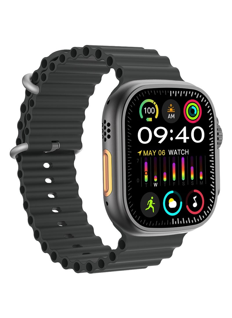 GREEN LION Ultra Amoled Smart Watch / BT V5.0 / Notifications / Calls / Email / SMS / WhatsApp / WeChat / Multiple NFC / Stopwatch / Heart Rate / 10days Standby Time - Black  - Image 2