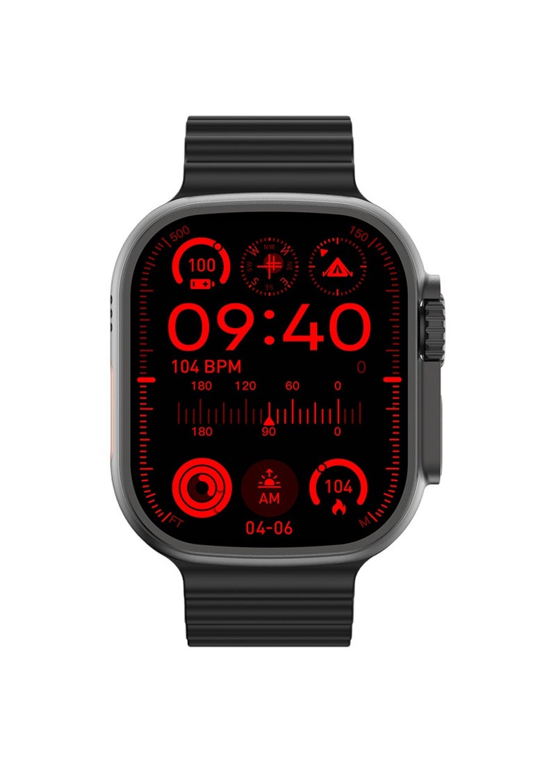 GREEN LION Ultra Amoled Smart Watch / BT V5.0 / Notifications / Calls / Email / SMS / WhatsApp / WeChat / Multiple NFC / Stopwatch / Heart Rate / 10days Standby Time - Black  - Image 4