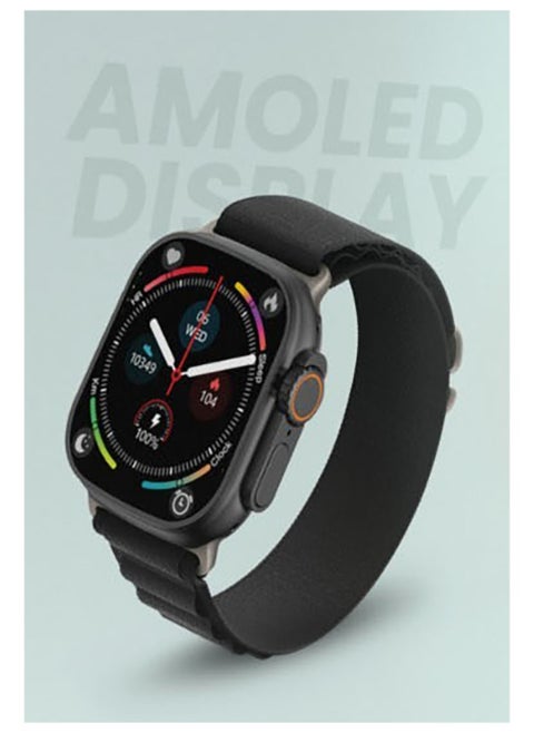 Ultra Amoled Smart Watch / BT V5.0 / Notifications / Calls / Email / SMS / WhatsApp / WeChat / Multiple NFC / Stopwatch / Heart Rate / 10days Standby Time - Black