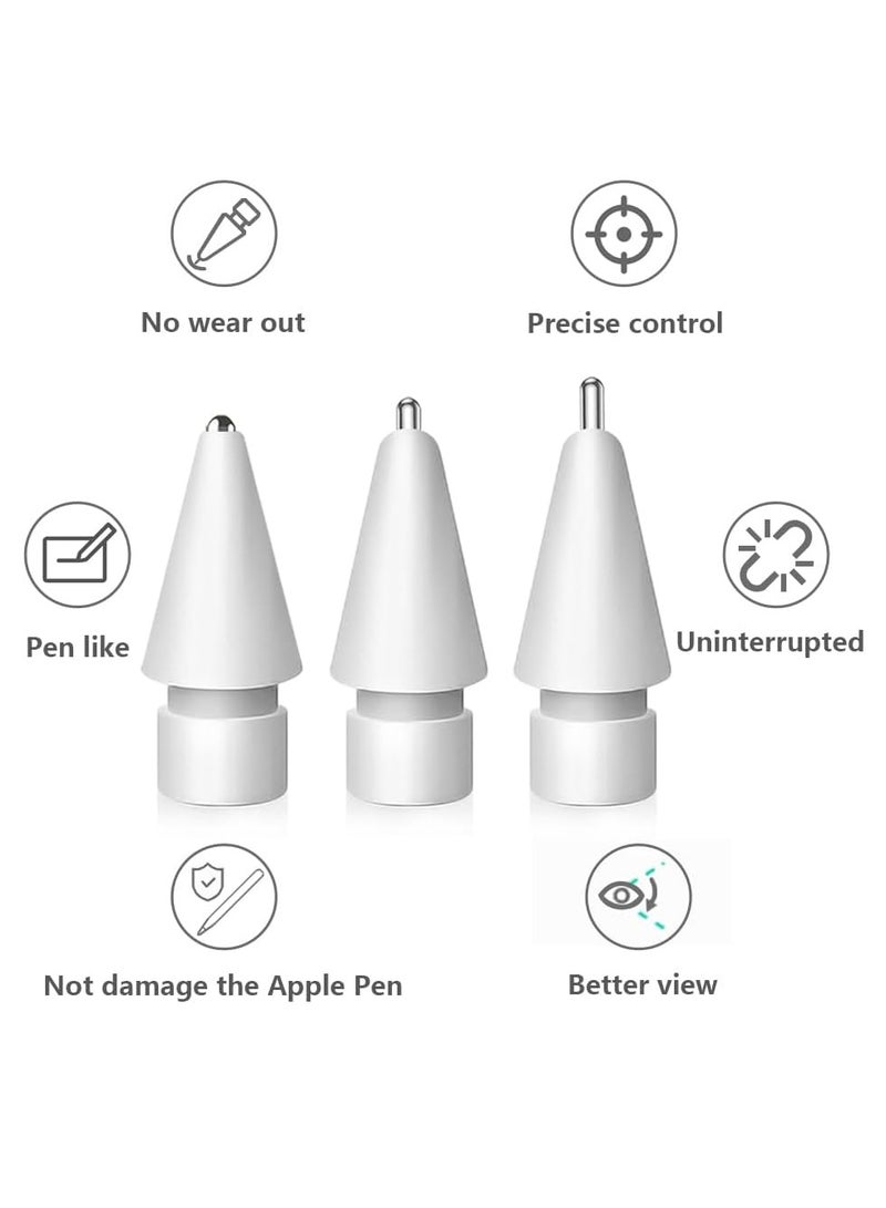 General Upgraded Tips for Apple Pencil, Mix Replacement Pencil Tips for Apple Pencil 2nd/ 1st Gen/USB-C/Pencil Pro Tips(6 PCS)  - Image 3