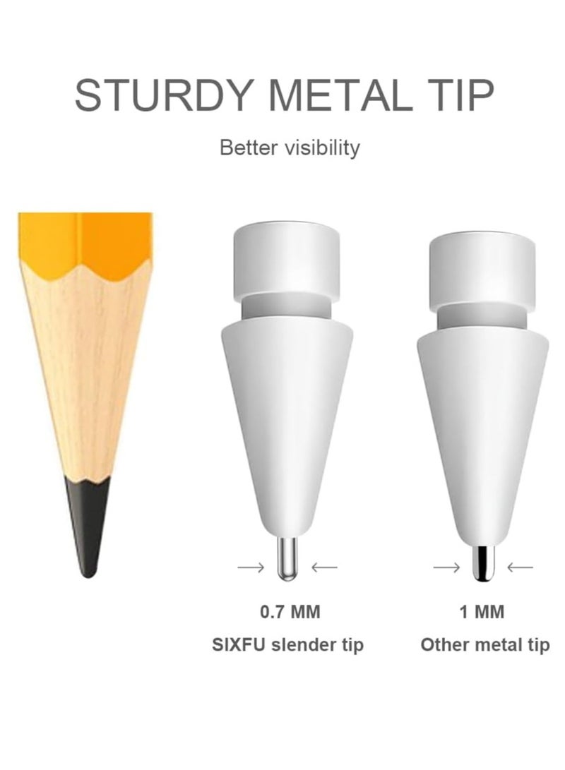 General Upgraded Tips for Apple Pencil, Mix Replacement Pencil Tips for Apple Pencil 2nd/ 1st Gen/USB-C/Pencil Pro Tips(6 PCS)  - Image 4