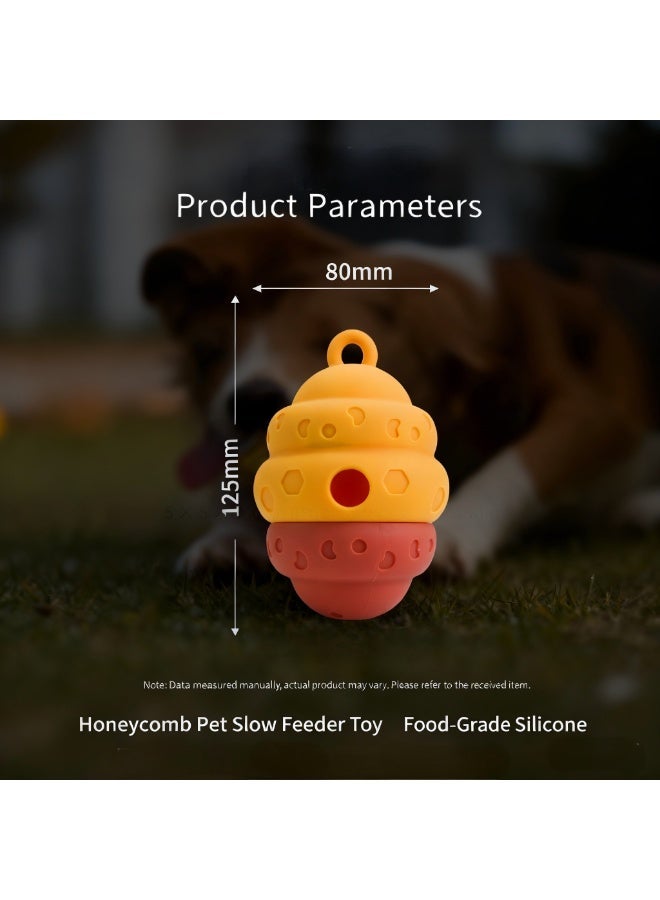 EPET Interactive Dog Treat Dispenser Toy - Slow Feeder Puzzle Ball for Mental Stimulation, Energy Release (Yellow & Brown) - Image 2