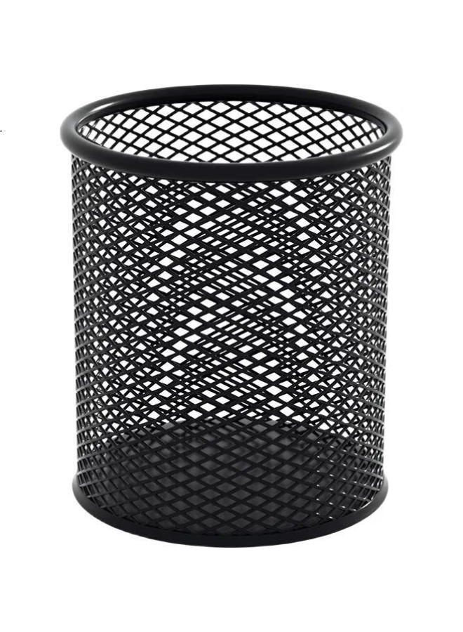 Simaa [Super Popular] Simaa Round Pen Holder, Mesh Anti-Rust Metal, Creative Minimalist Desktop Storage, Black 8136 - Image 3